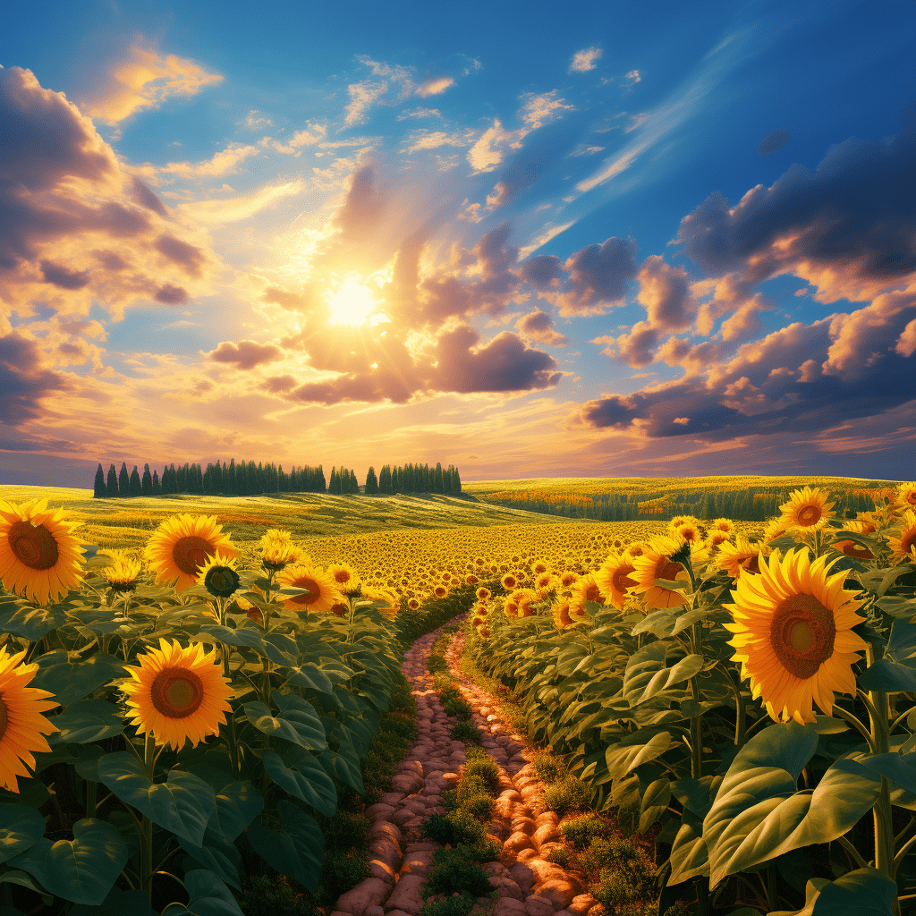 Freie Trauung Oldenburg - wundervolles Feld mit Sonnenblumen-min