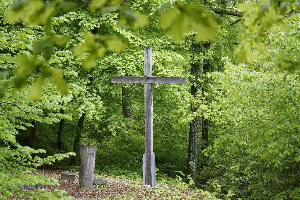Nachhaltige Bestattung 01 Kreuz im Wald 1