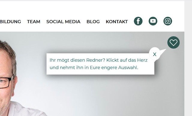 Blick auf die Website von Freie Redner