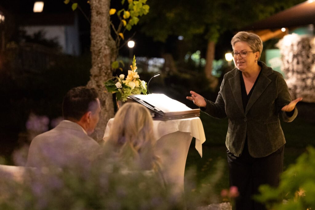 Freie Trauung mit Sandra Hofer am Abend