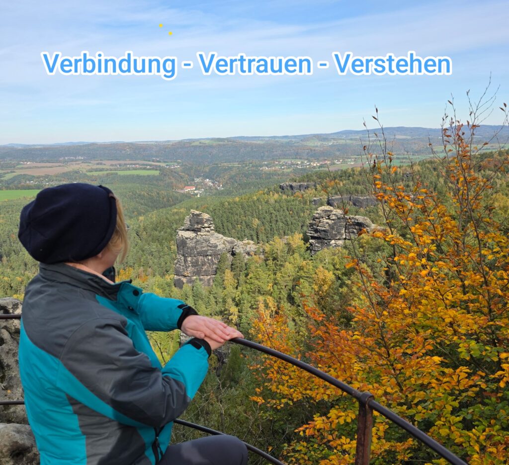 Hier sieht man unsere Freie Rednerin Daniela Brendl in der Natur